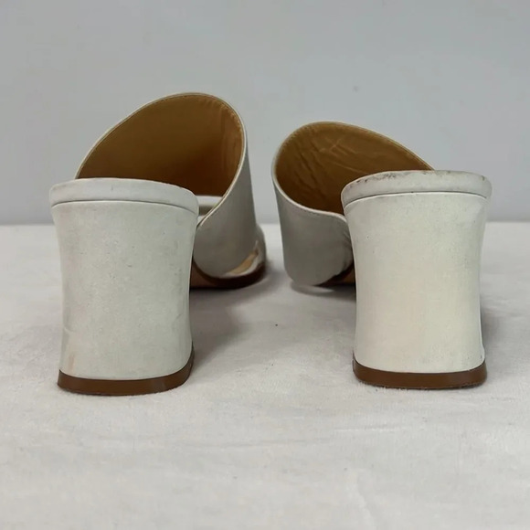 Coach Suede Off White Block Heel Strap Sandals size 7.5 - Picture 6 of 11